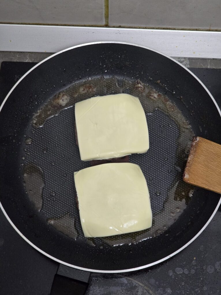 cheese toast on burgers