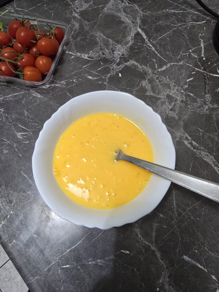 whisked eggs