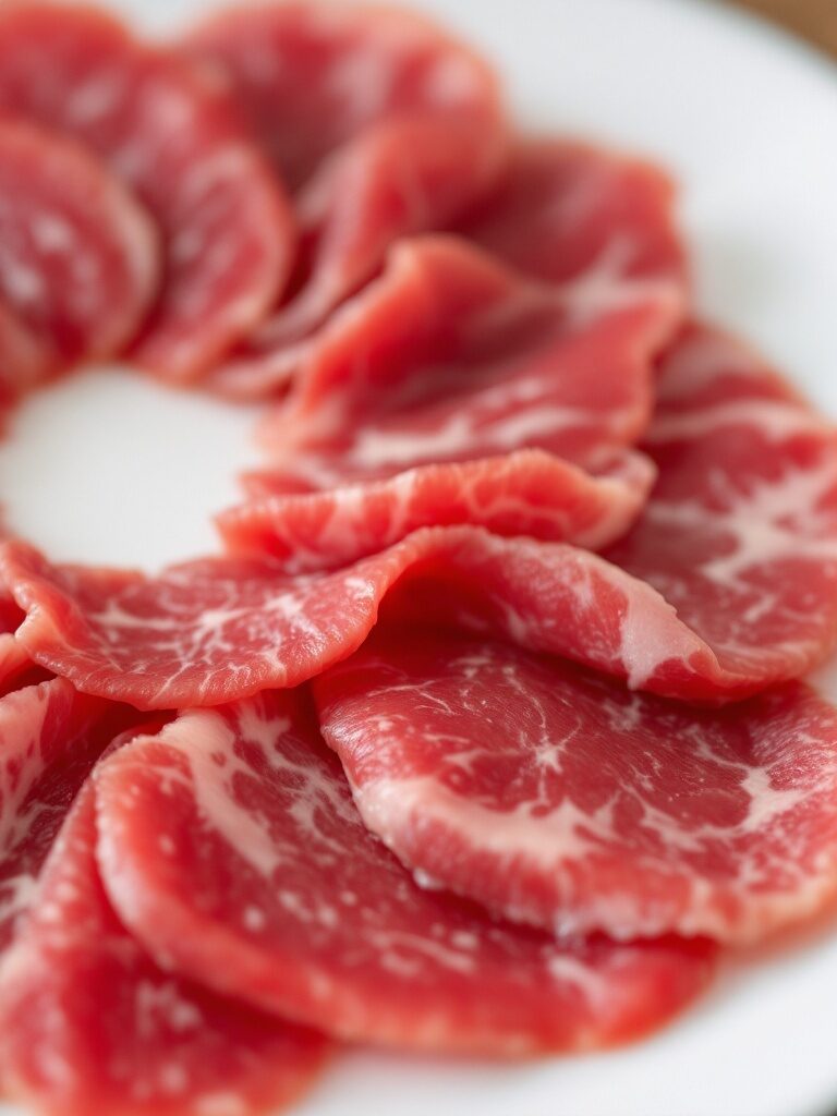 beef carpacio on a plate