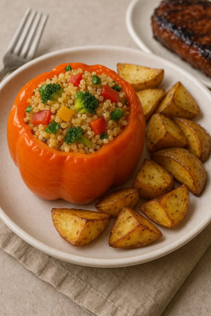 stuffed bell pepper with quinoa