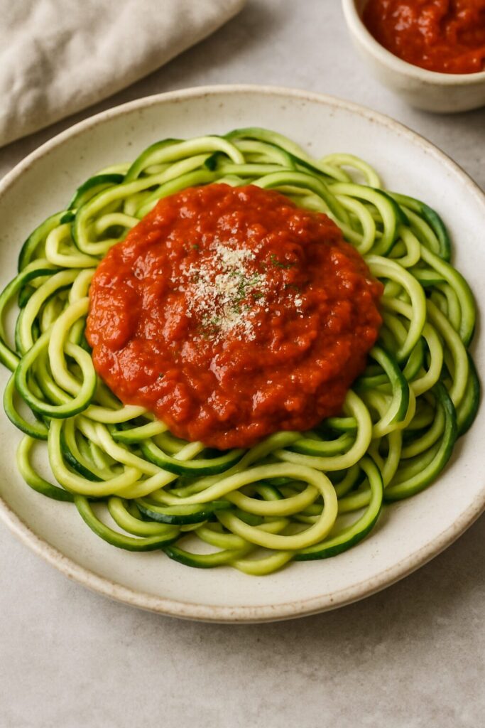zucchini noodles with marinara sauce