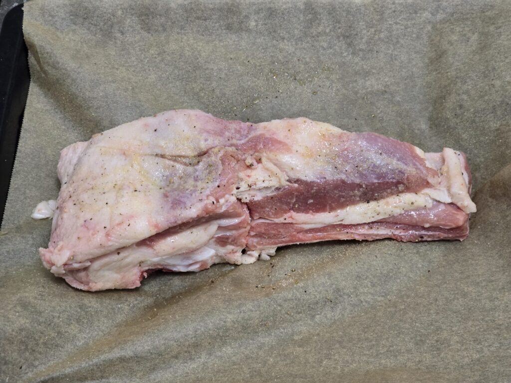 seasoned veal ribs and brisket