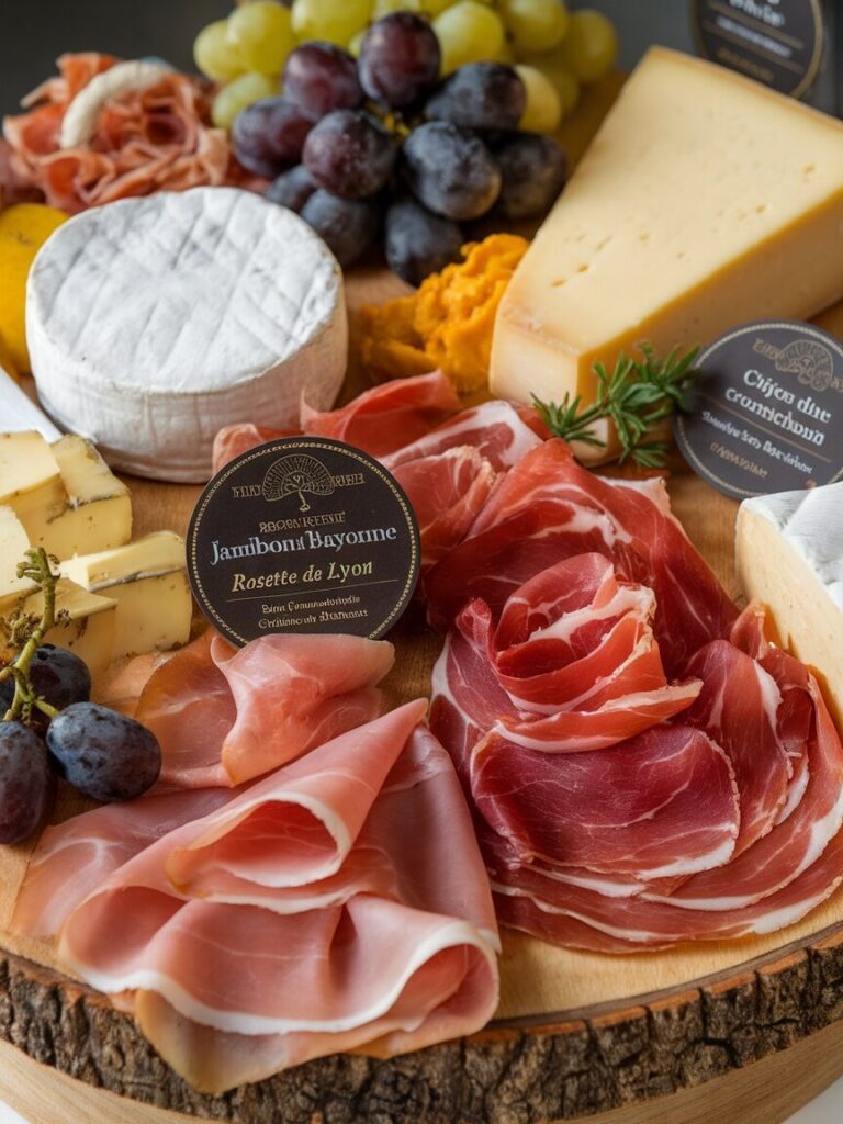 french meat platter with cheese
