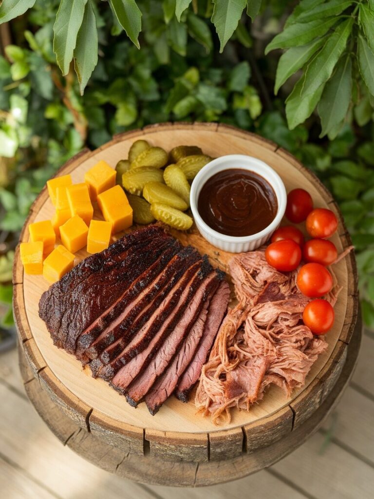 american style bbq platter