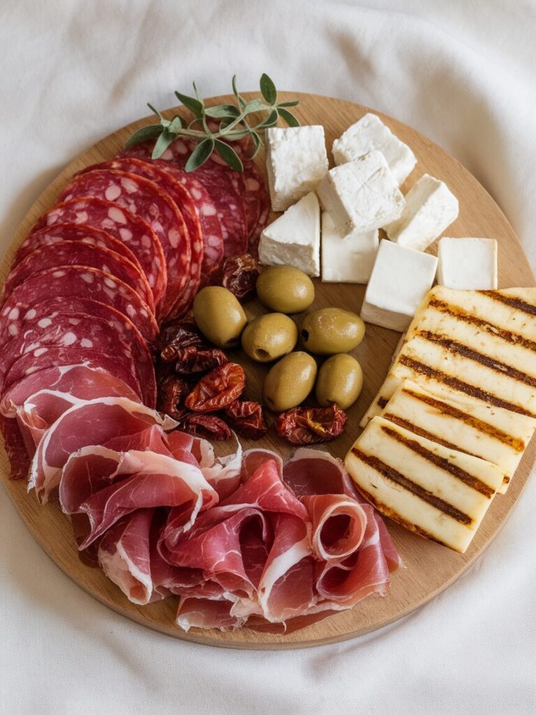 simple mediterranean platter