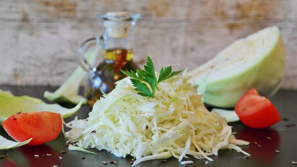 white cabbage salad