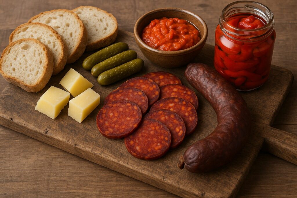balkan snack meat platter idea