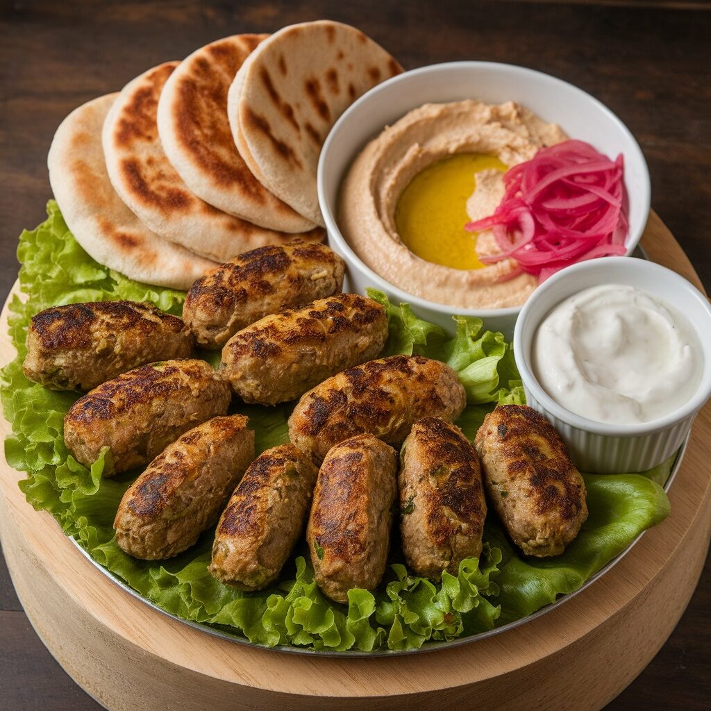 lamb kuftas meat platter idea