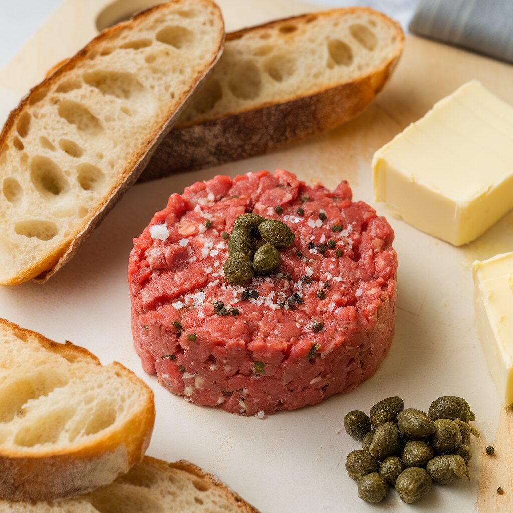 beef tartare meat platter idea