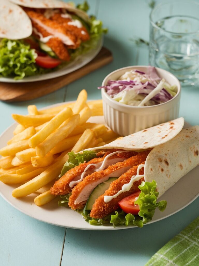 crispy chicken in tortillas
