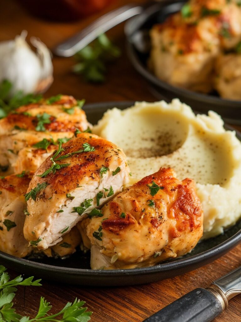 garlic butter chicken bites