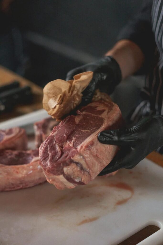 beef at a butchery
