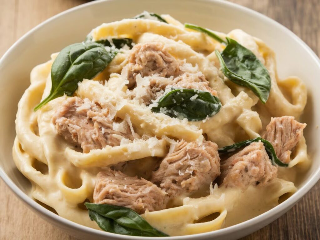 Creamy Turkey and Spinach Pasta