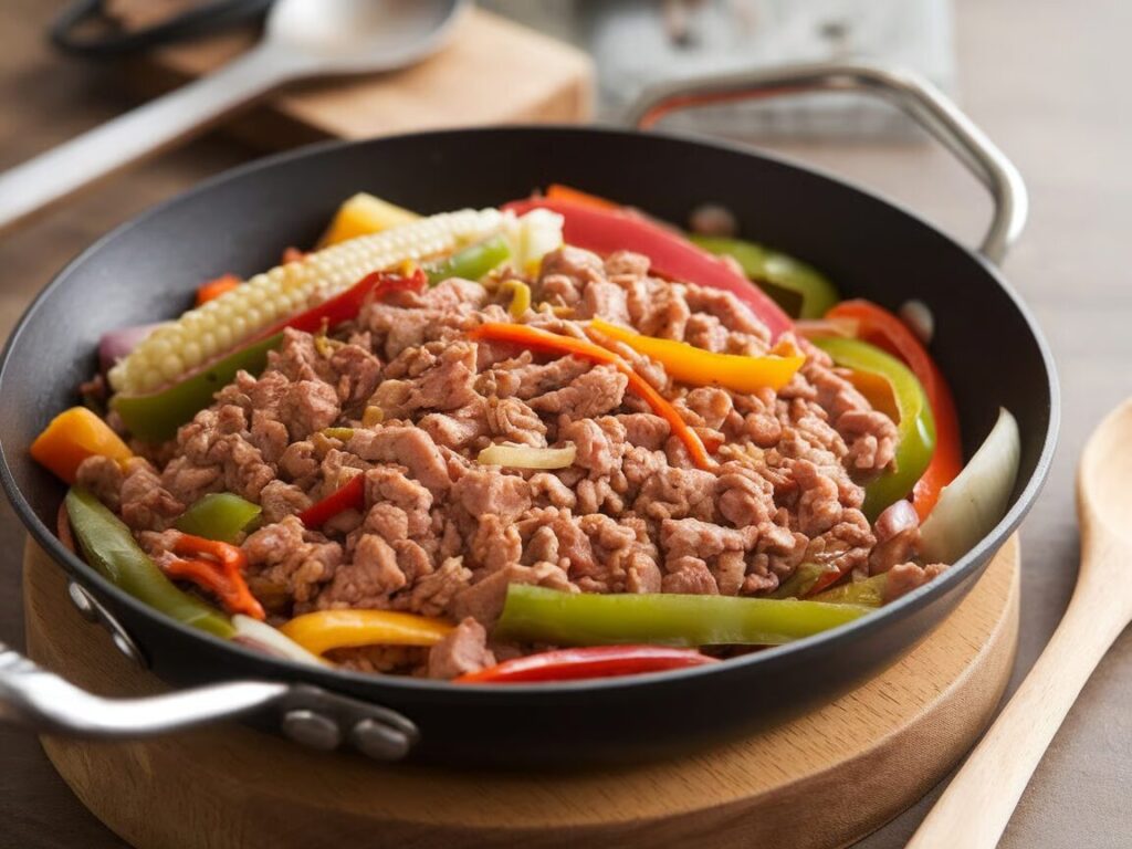turkey and vegetable stir fry
