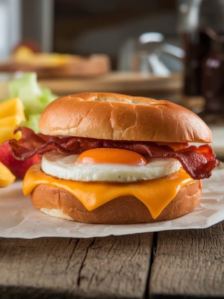 bacon egg and cheese sandwich