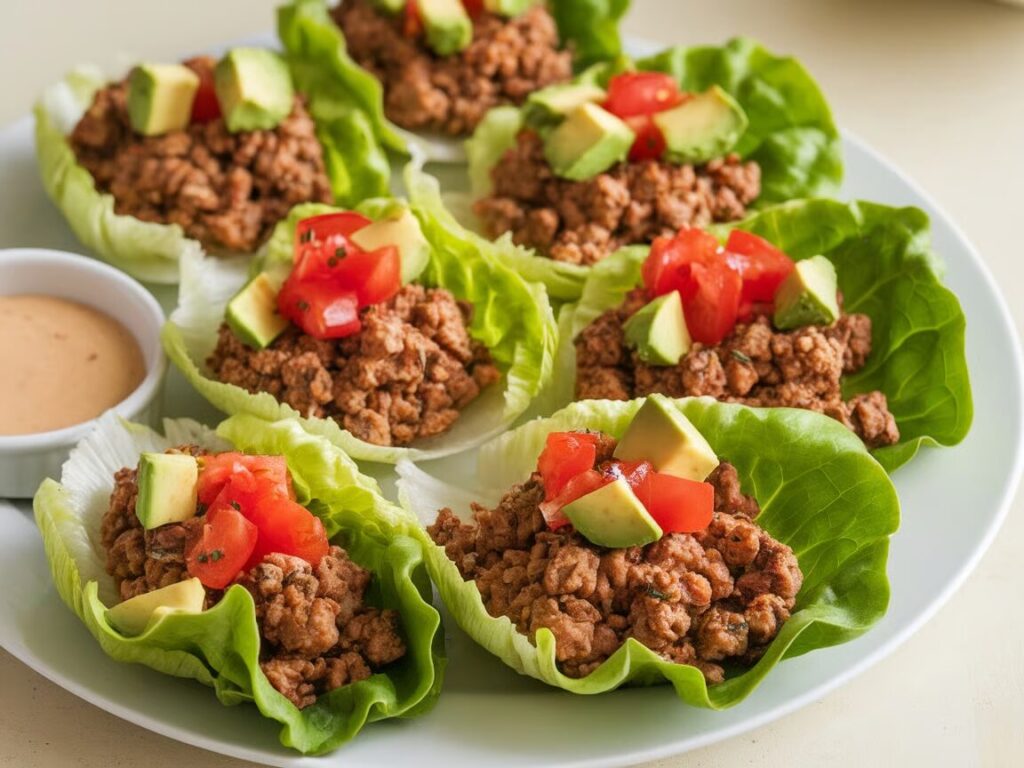 zesty turkey taco lettuce wraps