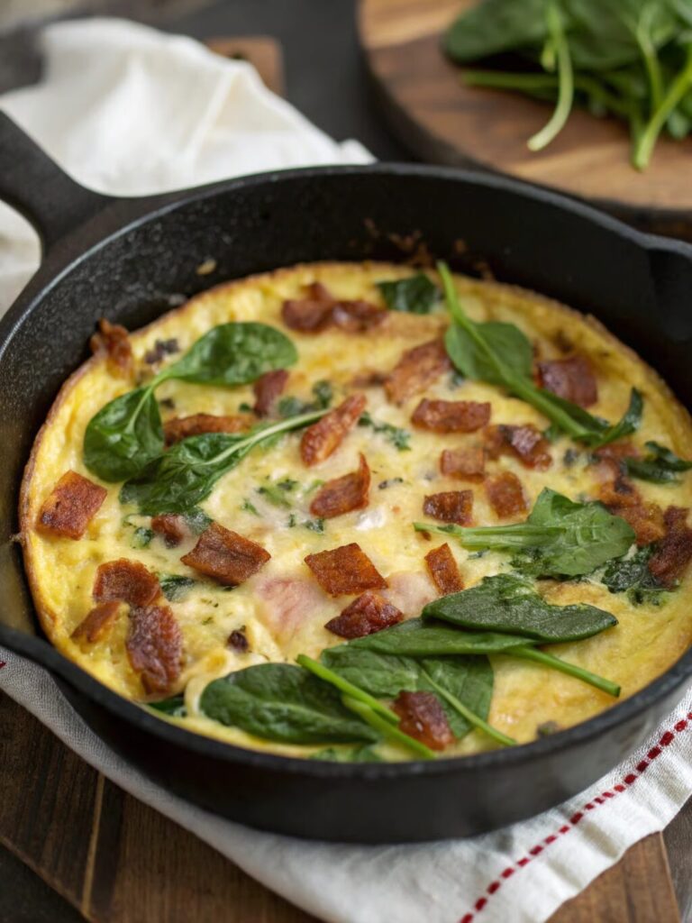 Bacon and Spinach Frittata