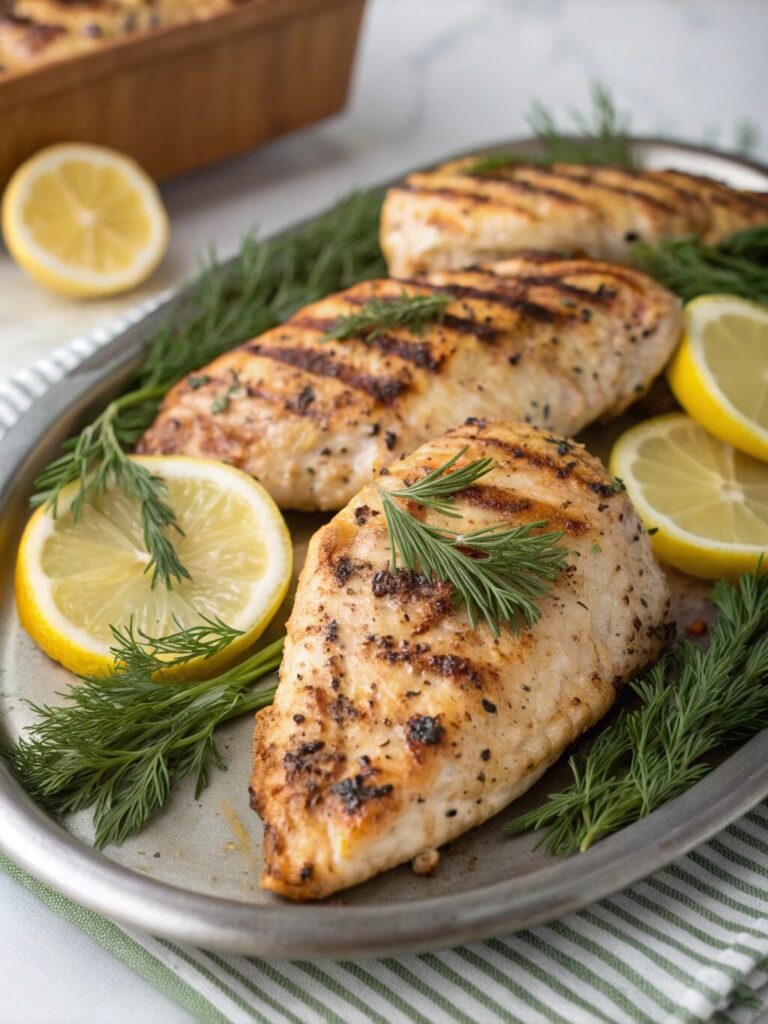 Lemon Dill Grilled Chicken Breasts