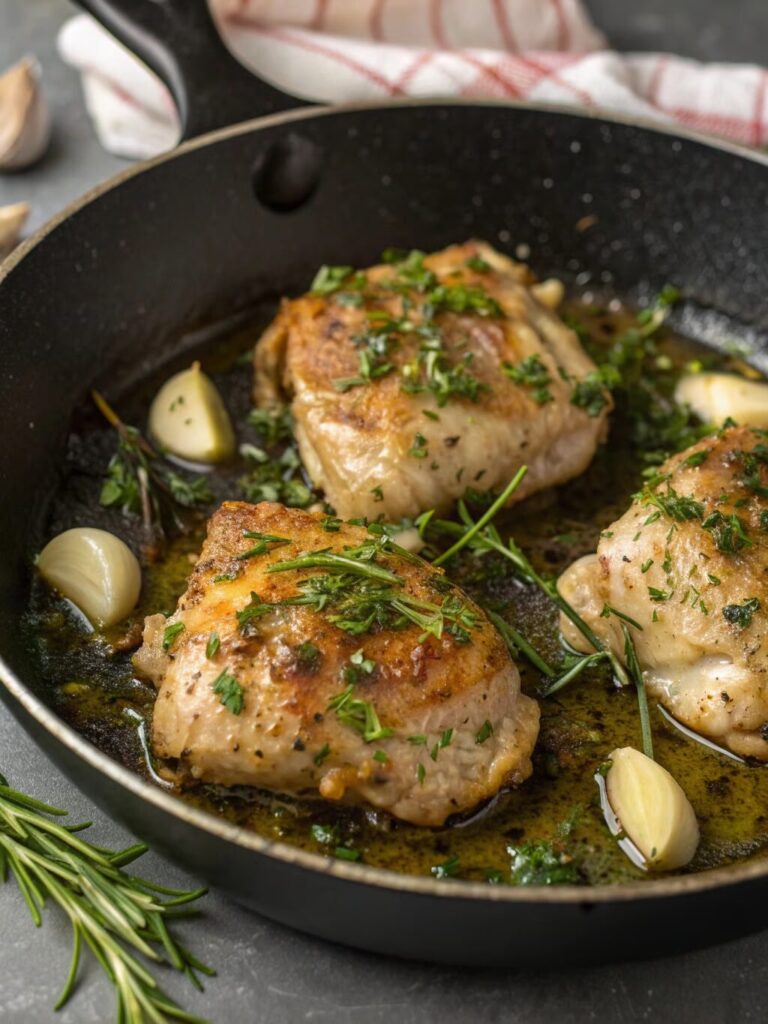 Savory Garlic Herb Chicken Thighs