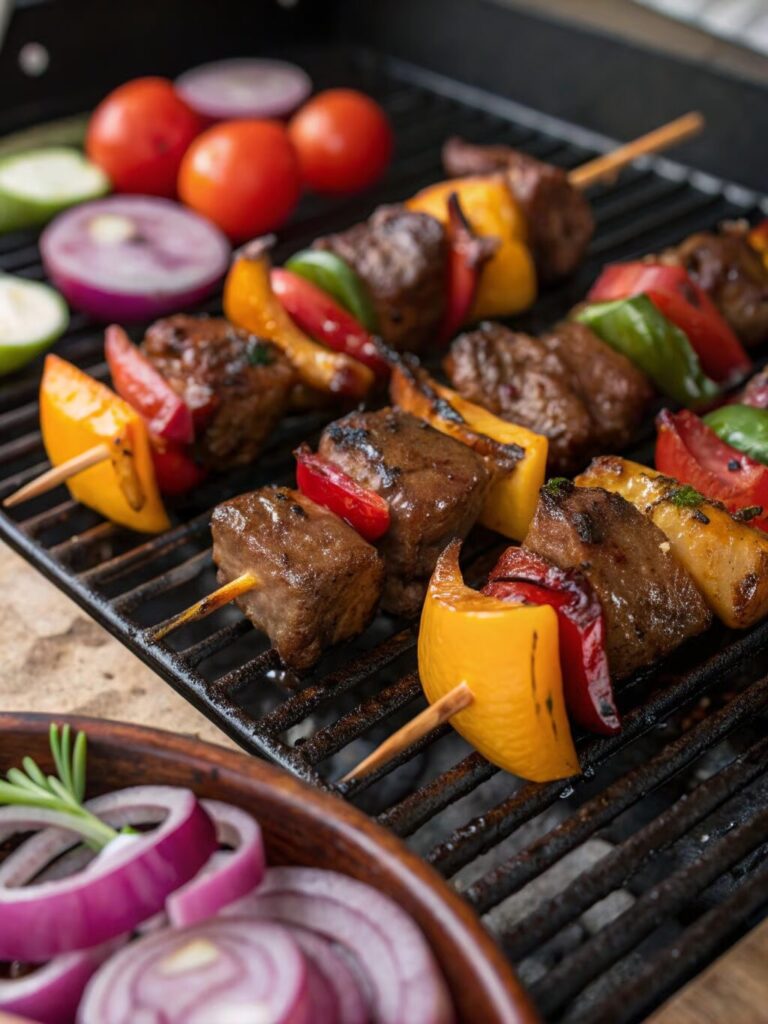 Balsamic Glazed Beef Skewers