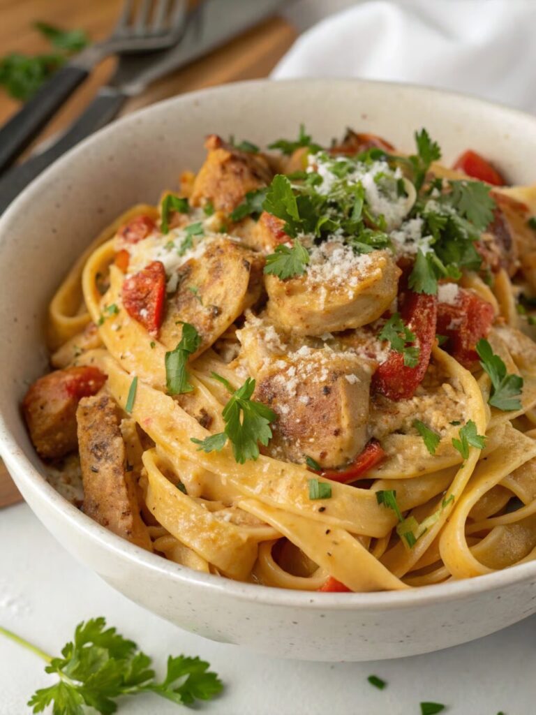 Cajun Chicken and Sausage Pasta
