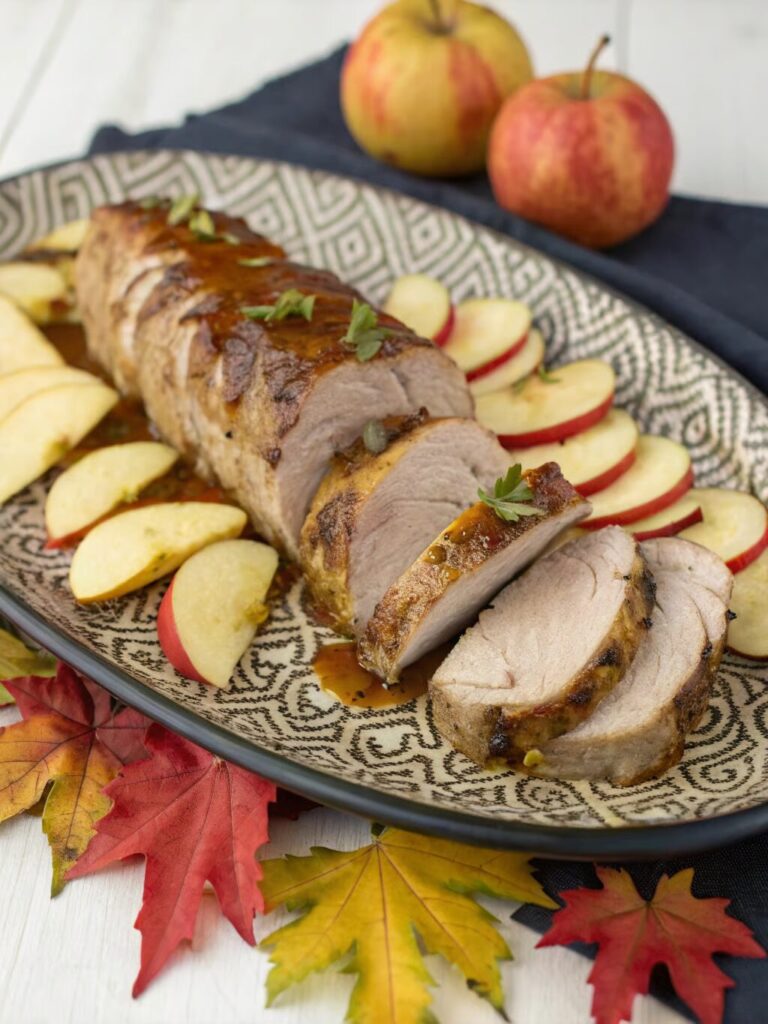 Maple Mustard Pork Tenderloin with Apples