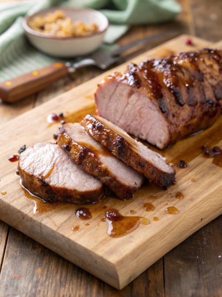 Honey Garlic Glazed Pork Tenderloin
