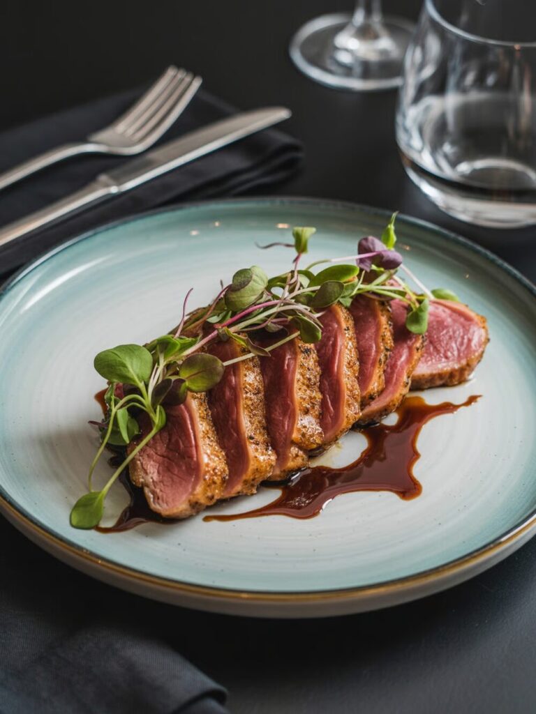 duck breast with balsamic reduction