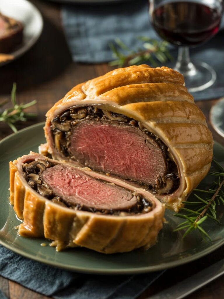 Beef Wellington with Mushroom Duxelles