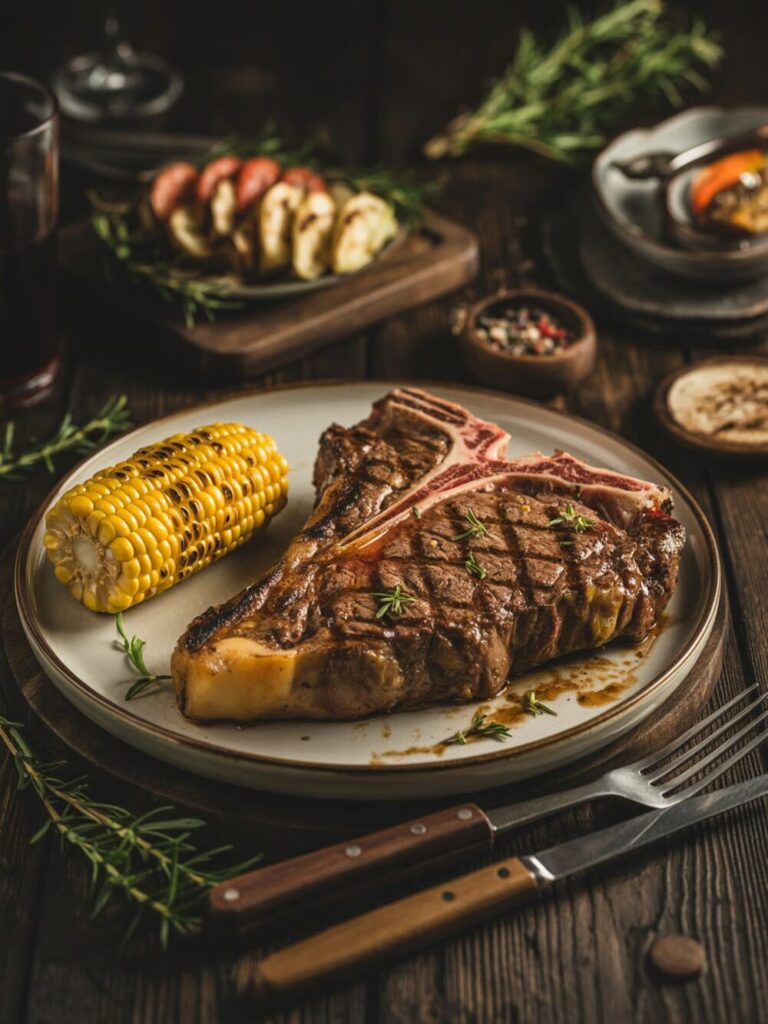 T-Bone Steak with Herb Marinade