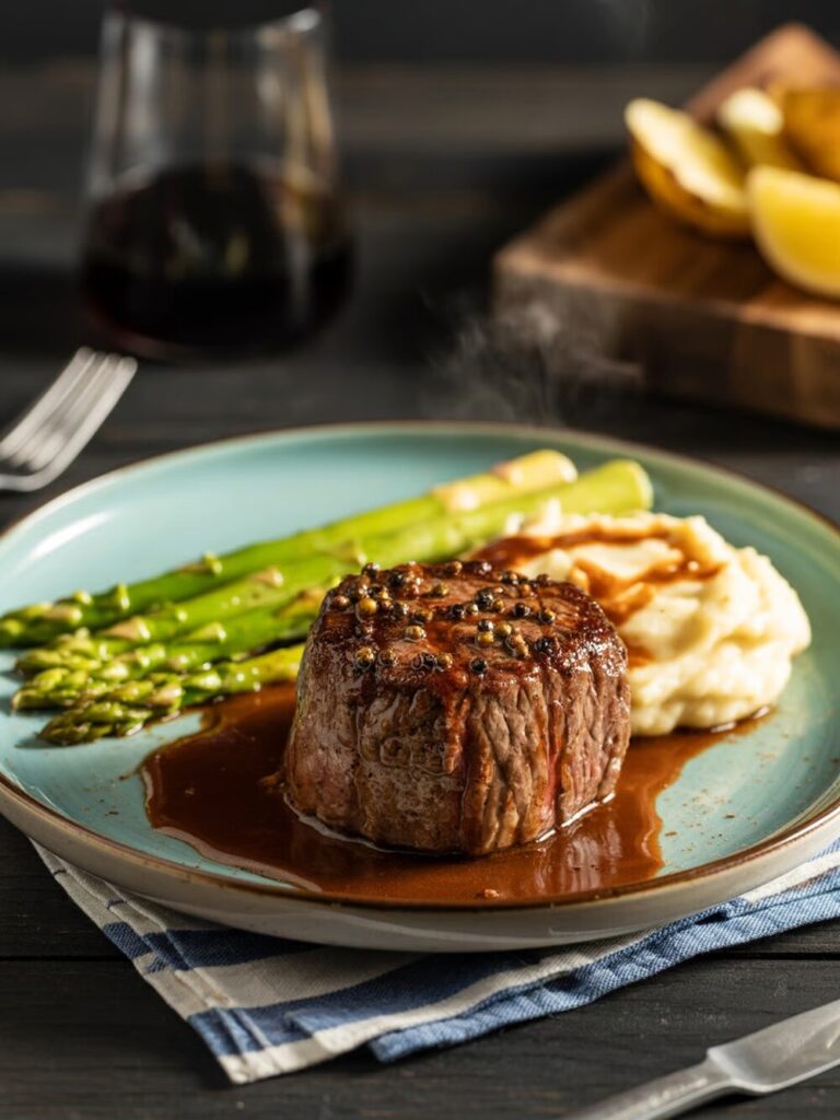 Peppercorn-Crusted Filet Mignon