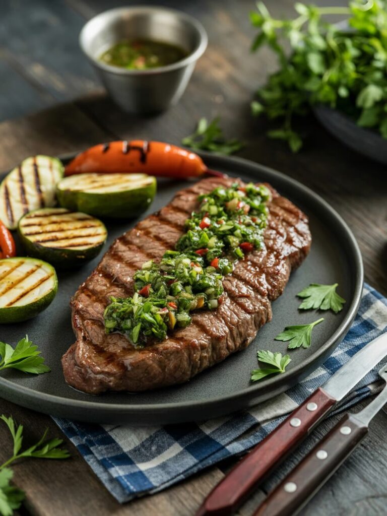 Marinated Flank Steak with Chimichurri