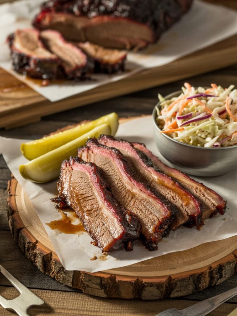 Smoky BBQ Brisket with Coleslaw