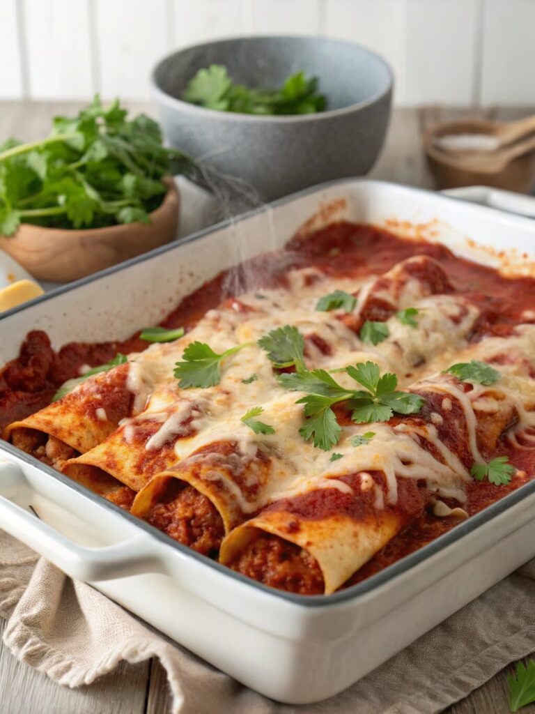 Ground Chicken Enchiladas