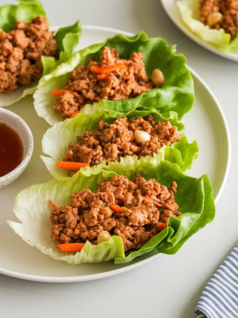 Ground Chicken Lettuce Wraps
