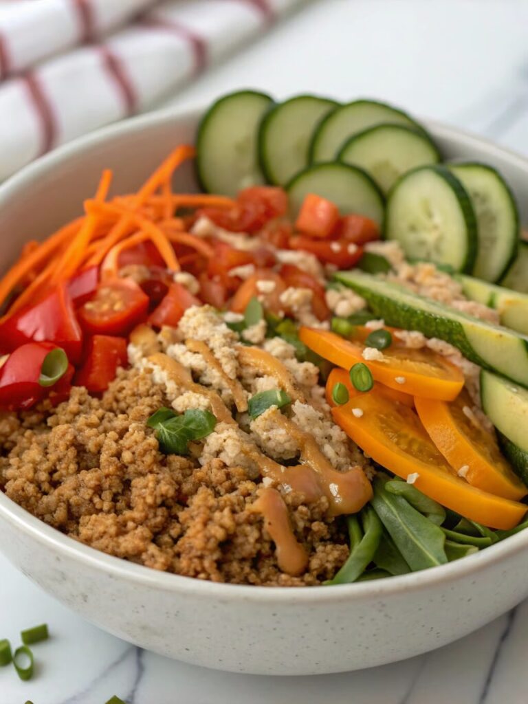 Ground Chicken and Quinoa Bowl