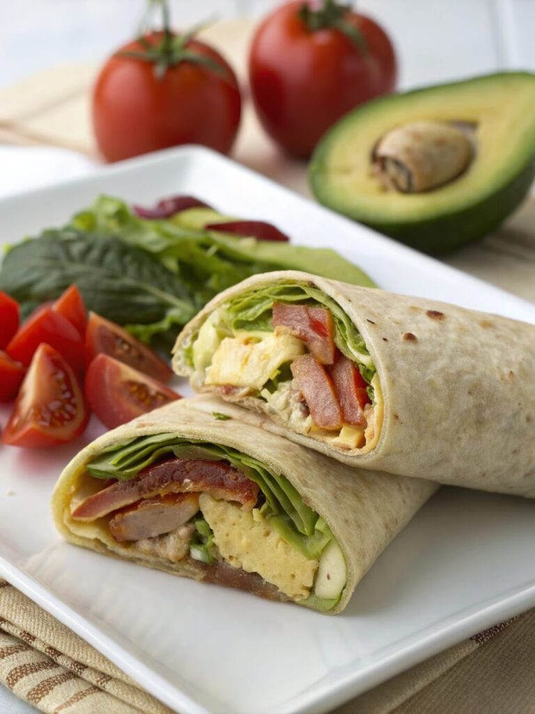 Turkey Bacon and Egg Wrap